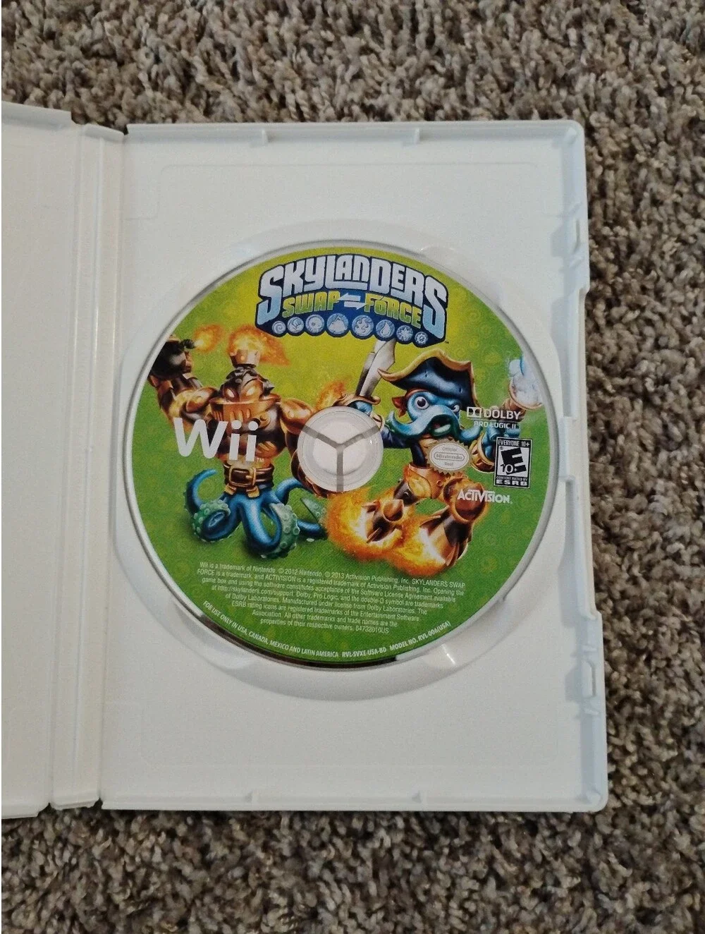 Skylanders Swap Force Nintendo Wii Game Disc & Case